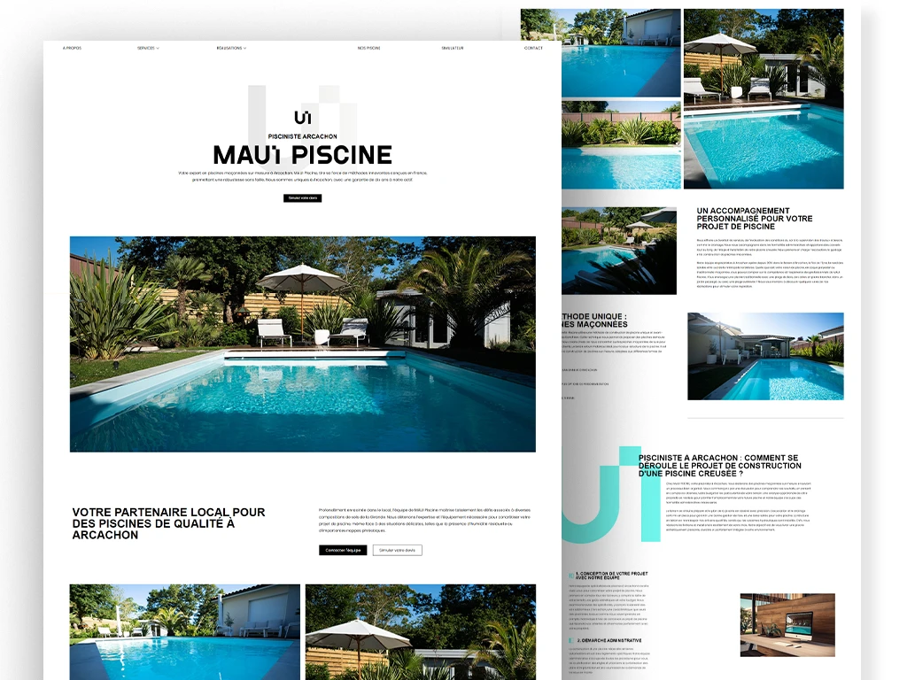 Maui Piscine réalisation site internet