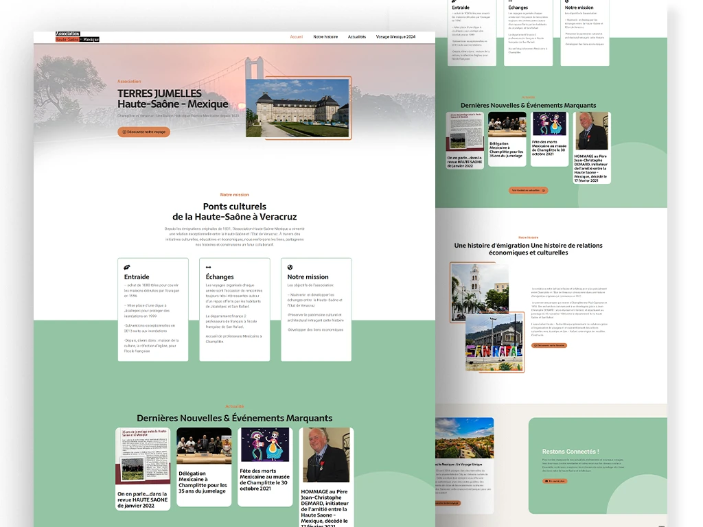 création site internet association haut saone mexique a gray site créer par l'agence wordpresse Evico a bordeaux