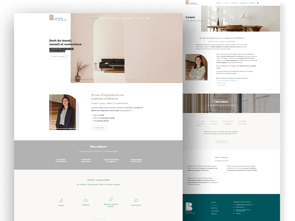 création site pour avocat agence web evico pour cabinet bal dit sollier