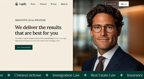 exemple création site internet avocat moderne