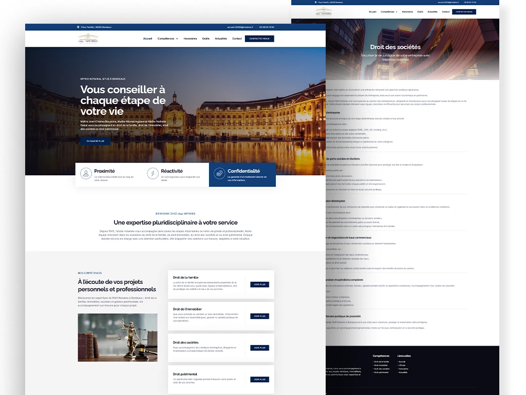 présentation site notaire 1645 notaire bordeaux