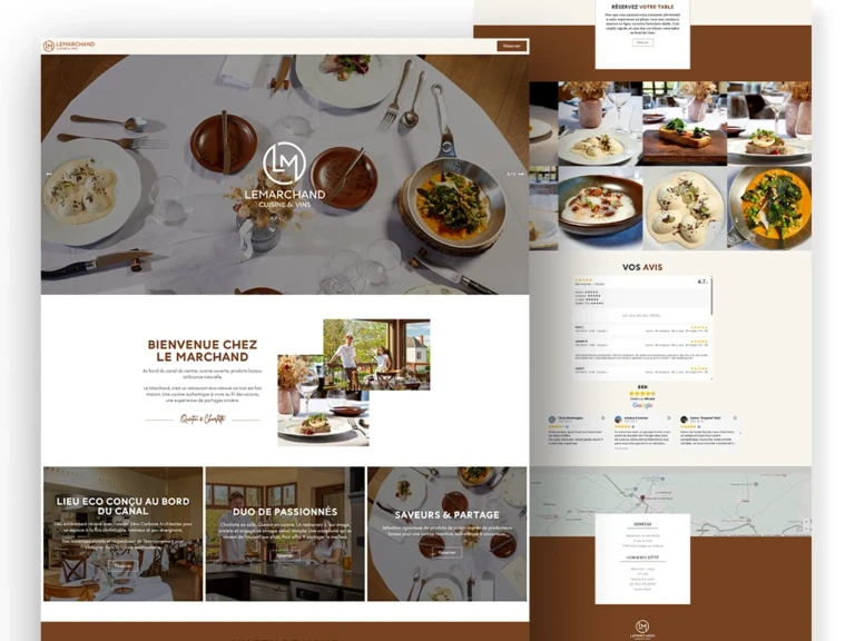 site vitrine restaurant lemarchan