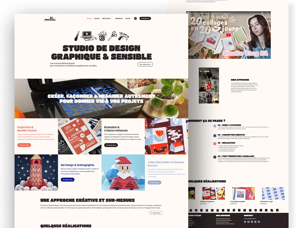 Création site agence graphiste multiii studio