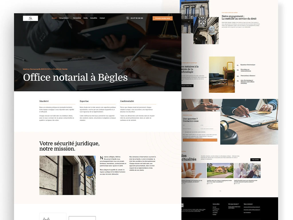 création site notaire emmanuelle bouzonie frederik valette
