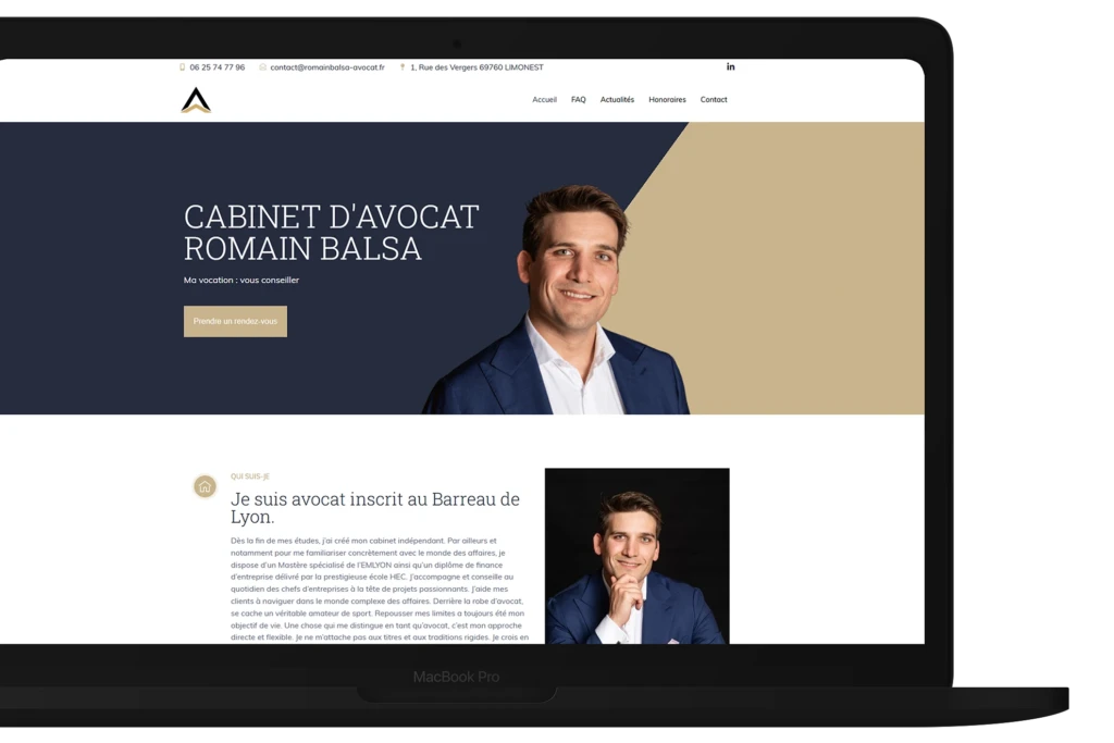 developpement site avocat a lyon hero section
