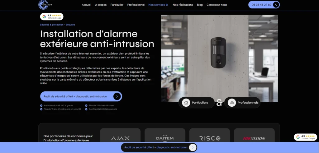 exemple hero section prestation service