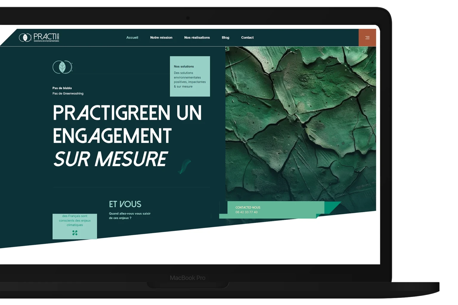 hero section agence de transition ecologie