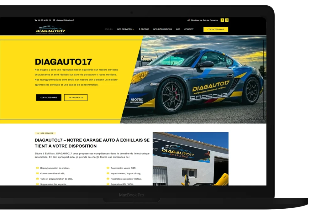 hero section site diag auto 17