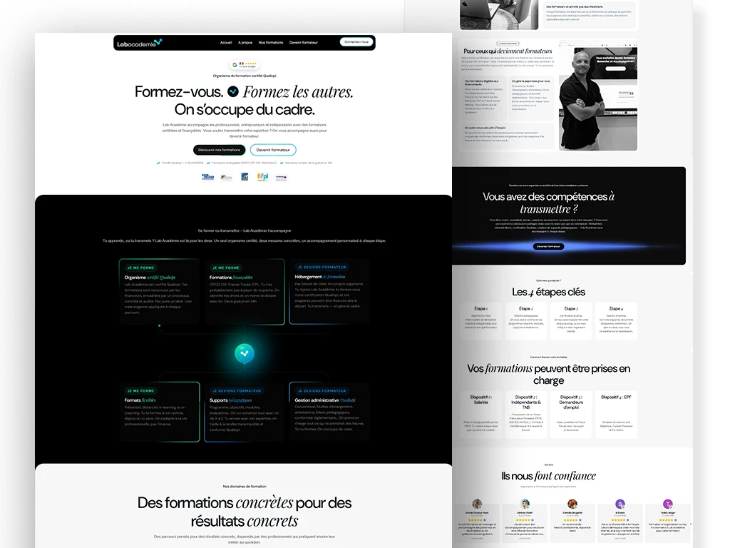vue site labacademie organisme de formations spécialisé dans la formations caliopie