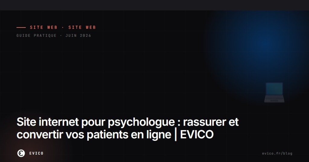 Site internet pour psychologue : rassurer et convertir vos patients en ligne | EVICO