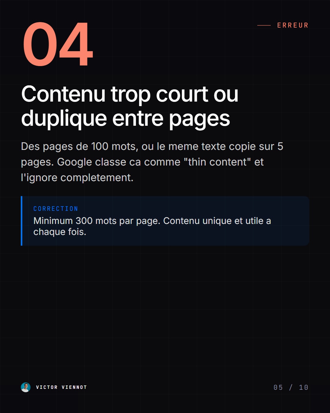 Erreur SEO 2 : absence de meta descriptions