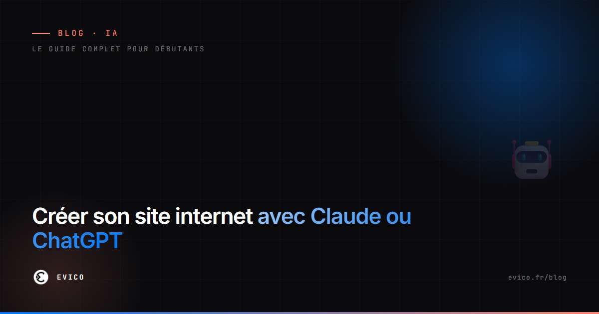 Créer son site internet avec Claude ou ChatGPT : le guide complet pour débutants, de l'idée au site en ligne