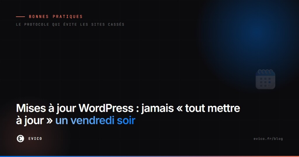 Mises à jour WordPress : le protocole professionnel qui évite les sites cassés