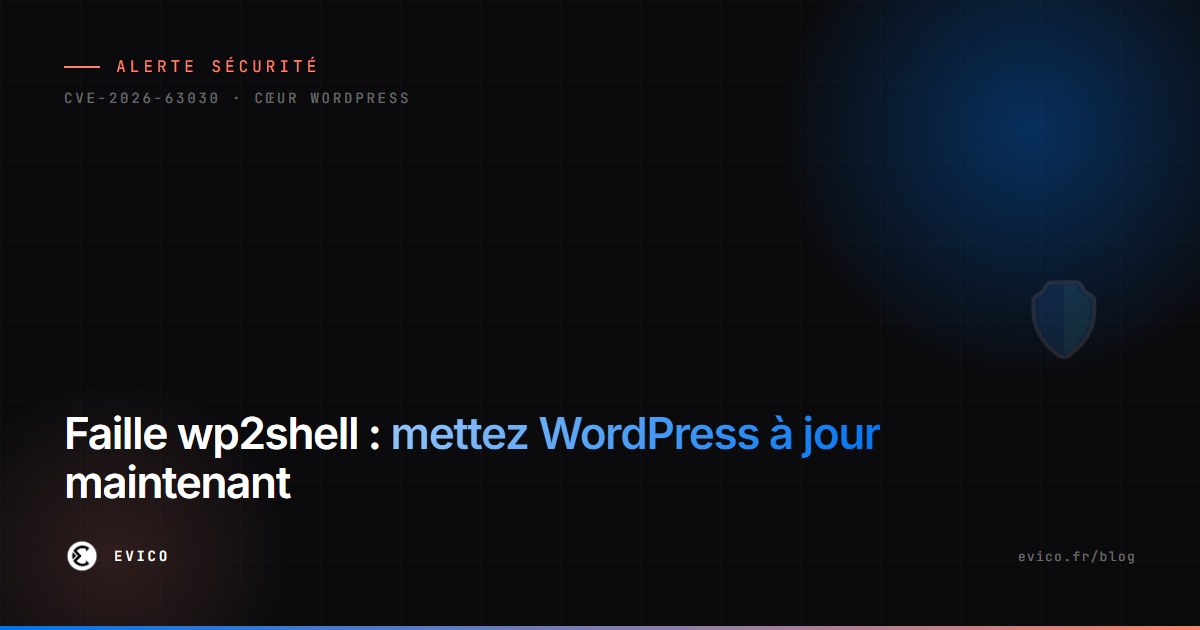 Alerte sécurité : faille wp2shell dans le cœur de WordPress
