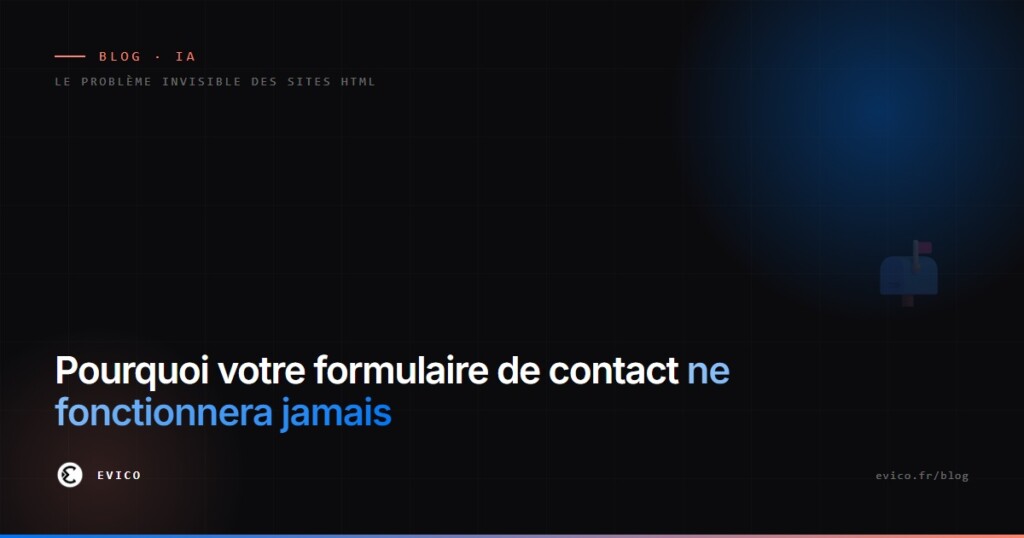 Pourquoi le formulaire de contact d'un site créé avec l'IA ne fonctionne pas : il manque le back-end, le cerveau du site