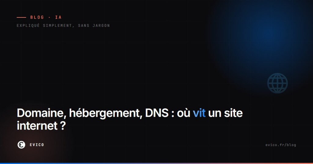 Nom de domaine, hébergement, DNS : comprendre enfin où vit un site internet, expliqué simplement