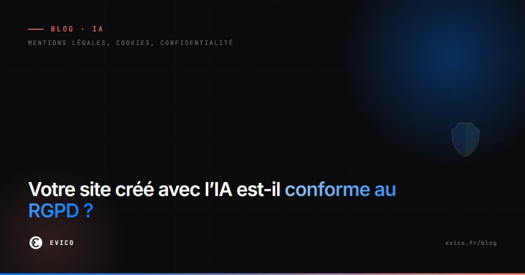 Votre site créé avec l'IA est-il conforme au RGPD ? Mentions légales, politique de confidentialité, cookies : le point complet