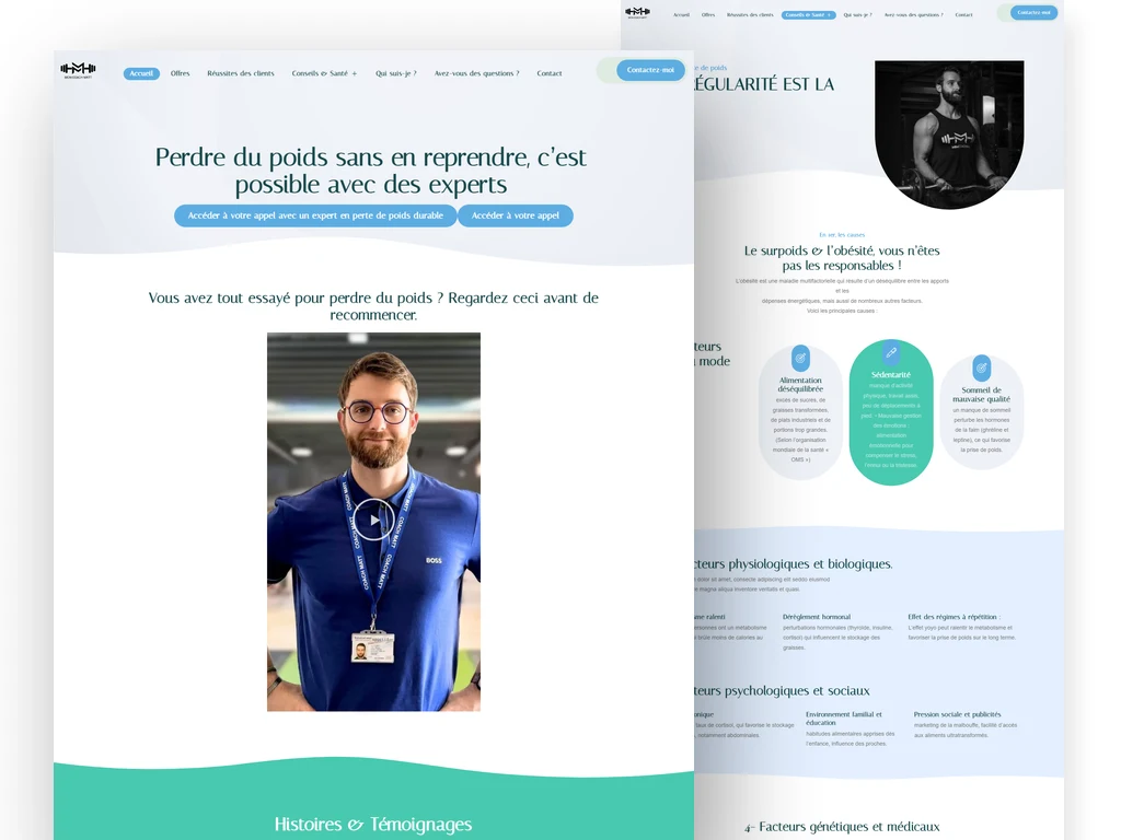 Mon Coach Matt - Création de site internet pour coach sportif