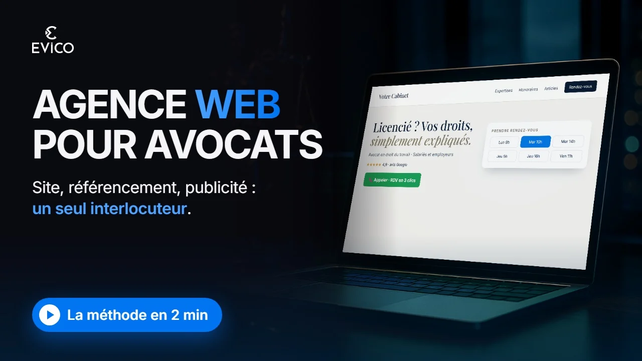 Vidéo : agence web pour avocats, site, référencement et publicité