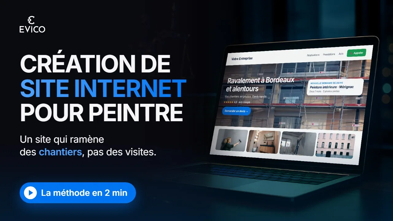 Vidéo : Création de site internet pour peintre en bâtiment : la méthode EVICO