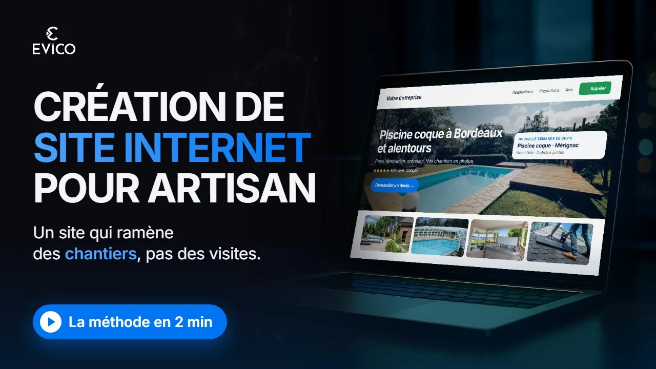 Vidéo : Création de site internet pour artisan : la méthode EVICO