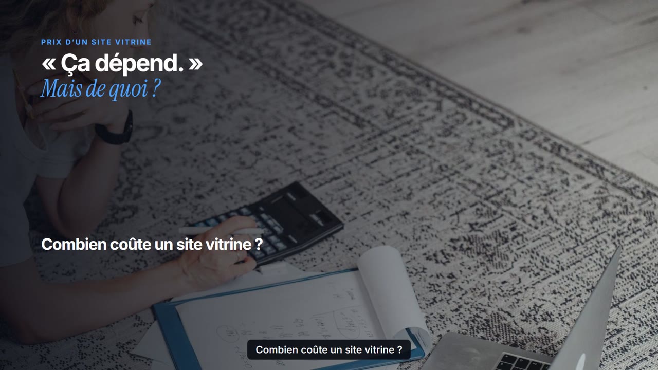 Combien coûte un site vitrine ?