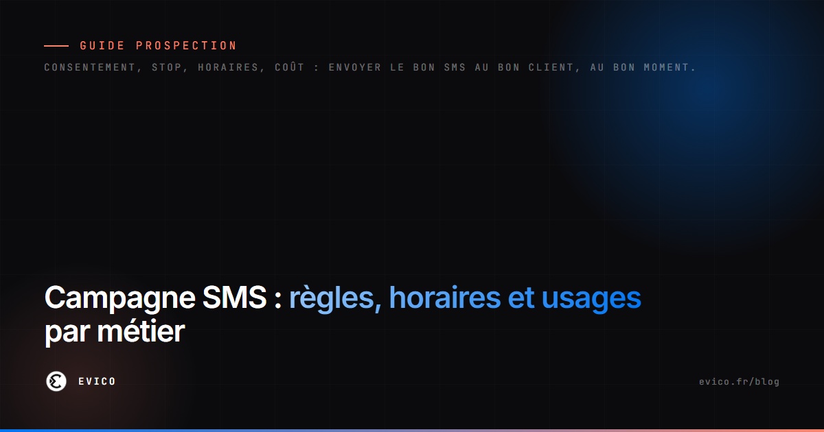 Campagne SMS professionnelle : le canal le plus direct, et le plus encadré