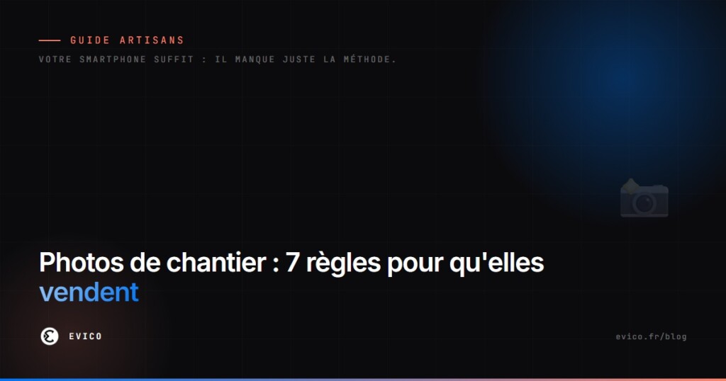 Photo chantier au smartphone : 7 règles pour des photos qui vendent